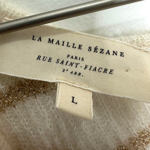 Sezane Gaspard Striped Cardigan Size Large - Picture 7 of 8